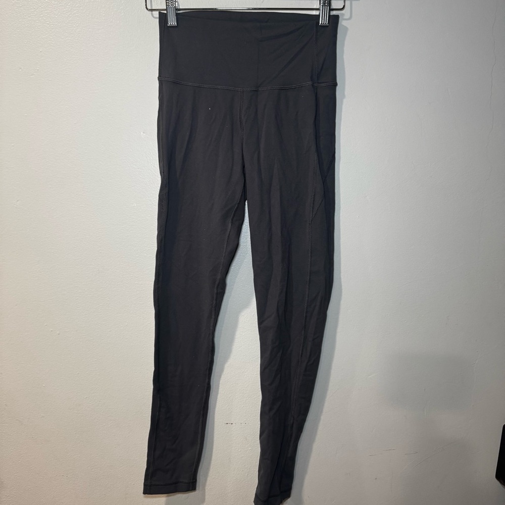 TNA Aritzia Womens Leggings Dark Grey Small Low Rise Yoga Gym Workout